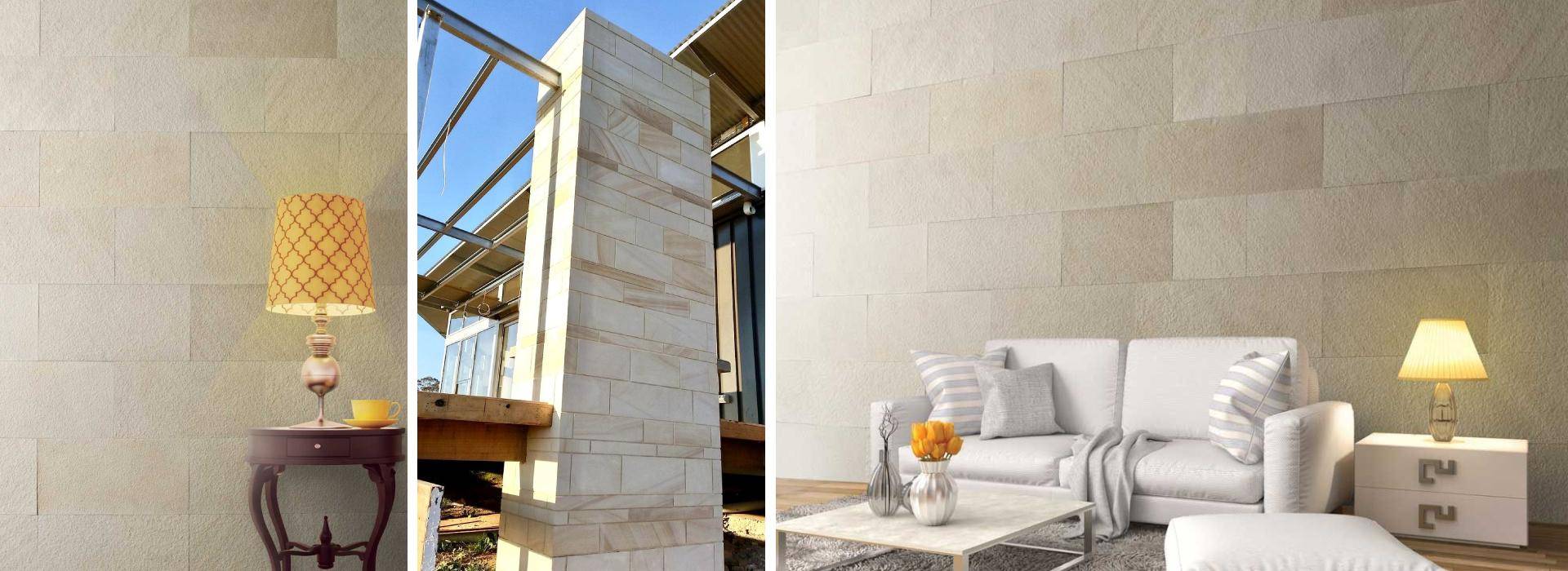 sandstone flexible stone veneer wall